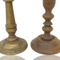 Wooden turned candlestick  - 3