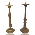 Wooden turned candlestick  - 1