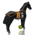Folk art wooden carved horse, folk art sculpture  - 2