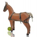 Wooden carved horse, folk art sculpture  - 2