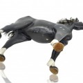 Folk art wooden carved horse by Aimé Desmeules, St-Paul-de-la-Croix  - 6