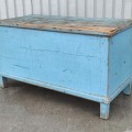 Antique blanket chest, original color  - 8