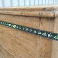 Coffre à couverture, assemblé à poteaux et clous carrés (couvercle remplacé dans le passé)  - 5
