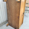 Antique solid pine blanket chest, V box - 11