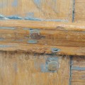 Antique solid pine blanket chest, V box - 7