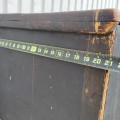 Antique pine blanket chest, original color and square nails assembly  - 5