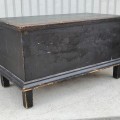 Coffre à couverture, pin, clous carrés et couleur d'origine, impeccable  - 7