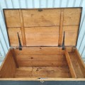 Antique blanket box, forged nails and original color  - 3