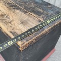 Antique blanket box, forged nails and original color  - 6
