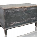 Antique blanket pine chest, original color  - 1