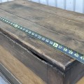 Antique blanket bos decorated with panles - 7