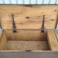 Antique blanket box, square nails and dovetails  - 2