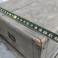Antique blanket box, original color and square nails  - 5