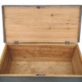 Antique pine chest, square nails box, original color  - 3