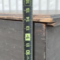 Antique pine chest, square nails box, original color  - 4