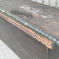 Antique pine chest, square nails box, original color  - 5
