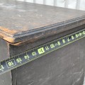Antique pine chest, square nails box, original color  - 6