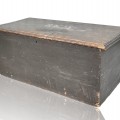 Antique pine chest, square nails box, original color  - 1