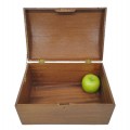 Coffret ancien en bois avec fines lignes décoratives incrustées. - 2