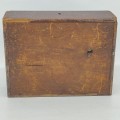 Old wooden box, lovely patina and decorative lock - 2