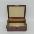Old wooden box, lovely patina and decorative lock - 5