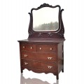 Commode antique, bureau miroir  - 1