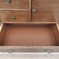 Commode antique en chêne avec miroir pivotant, bureau de chambre à coucher  - 2