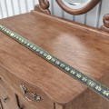 Commode antique en chêne avec miroir pivotant, bureau de chambre à coucher  - 3