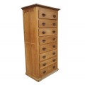 8-drawer wooden tall chest of drawers, brass handles - 5