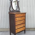 Commode tiroirs avec miroir, bureau de chambre à coucher  - 3