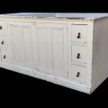 Comptoir antique en pin, parfait comme îlot de cuisine  - 1