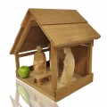Hand-carved nativity, natural wood - 6