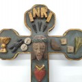Mexico folk art crucifix  - 4