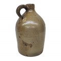 Stoneware jug decorated with blue flower - 2