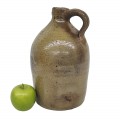 Stoneware jug decorated with blue flower - 3