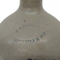 Stoneware jug signed E.L. Farrar, Iberville  - 2