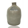 Antique stoneware merchant jug signed, Picard, Quebec - 1
