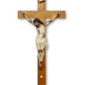 Crucifix avec corpus en plâtre  - 1