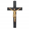 Crucifix avec corpus sculpté en bois  - 1