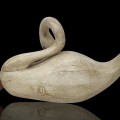 Vintage hand-carved wooden swan — folk art décor - 2