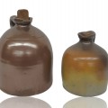 Vintage stoneware jugs, warm rustic glaze - 1