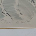 Encre aquarelle signée Bruce Roberts, tableau, dessin, peinture  - 2