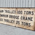 Metal sign of industrial overhead crane belonging to the Dominion Bridge Company - 5