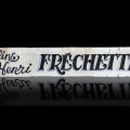 Enseigne publicitaire en bois Aline Henri Fréchette, pancarte, annonce - 3