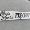 Enseigne publicitaire en bois Aline Henri Fréchette, pancarte, annonce - 4