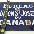 Enseigne publicitaire Bureau de l'union St-Joseph du Canada, pancarte, affiche, annonce - 2