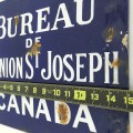 Enseigne publicitaire Bureau de l'union St-Joseph du Canada, pancarte, affiche, annonce - 3