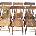 Ensemble de 12 chaises décorées de dossiers pressés ''presback'' - 2