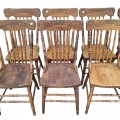 Ensemble de 12 chaises décorées de dossiers pressés ''presback'' - 3
