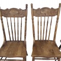 Ensemble de 4 chaises à dossiers pressés ''press-back'' - 3